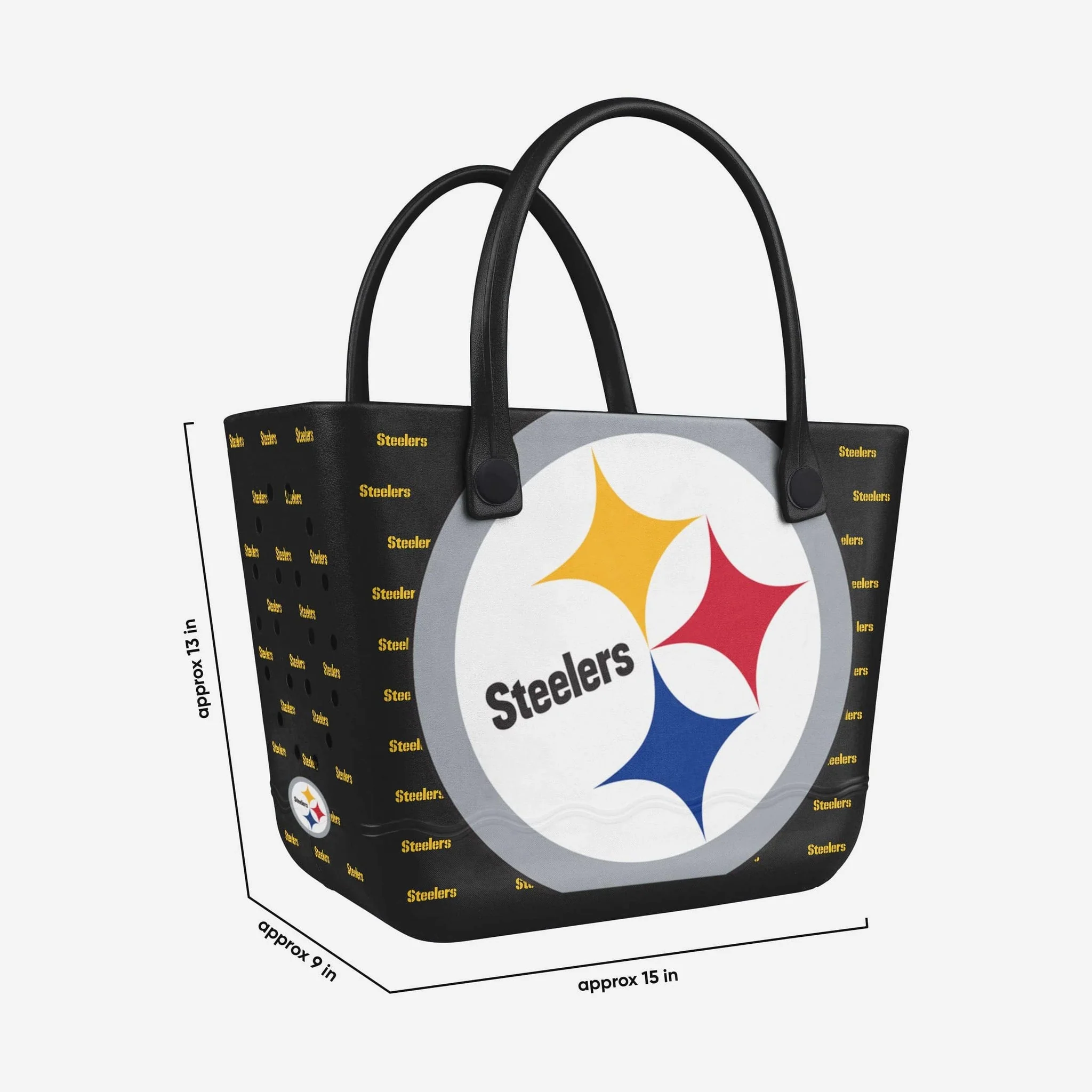 Pittsburgh Steelers Big Logo Mini Print Tailgate Tote Bag