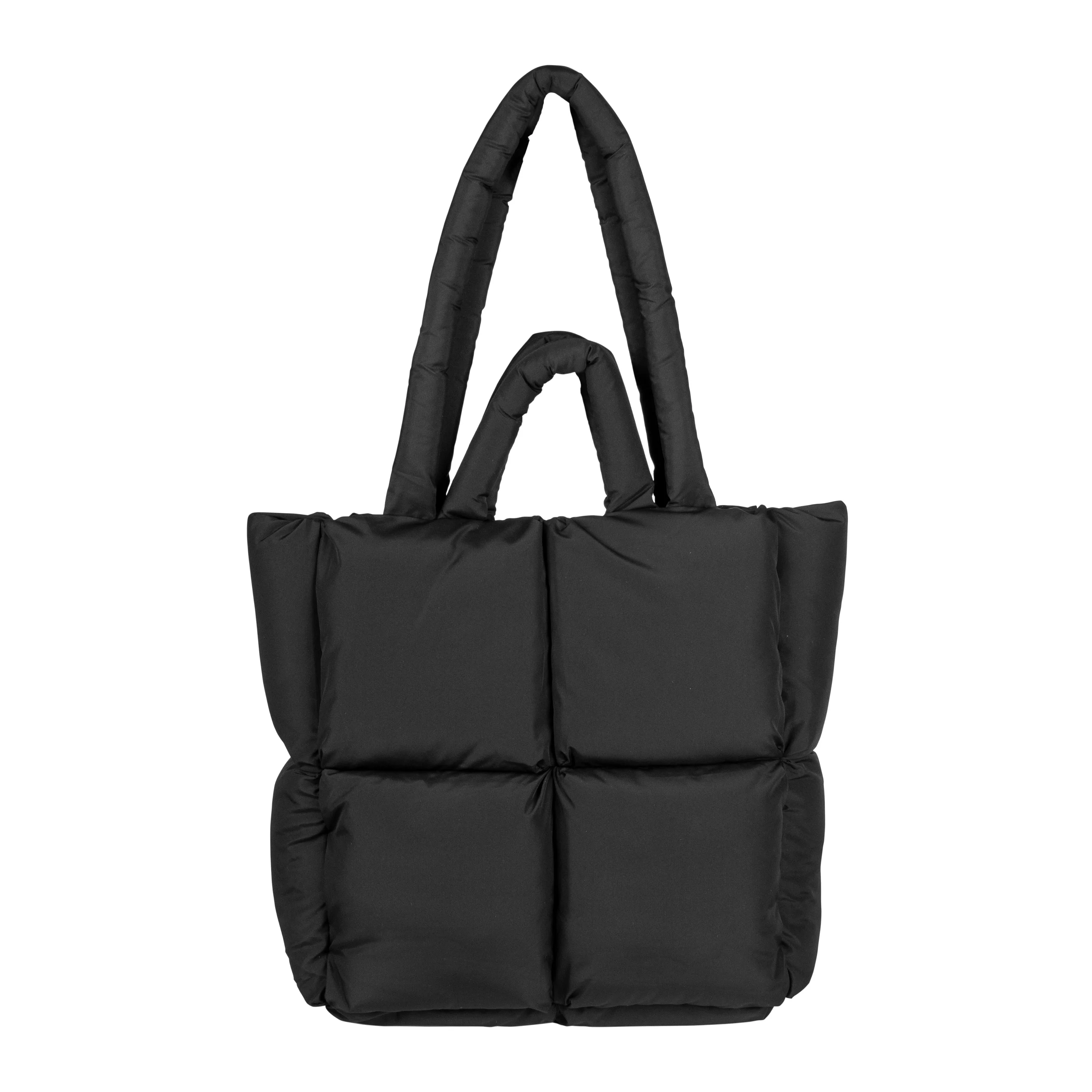 Plain Black Puff Tote