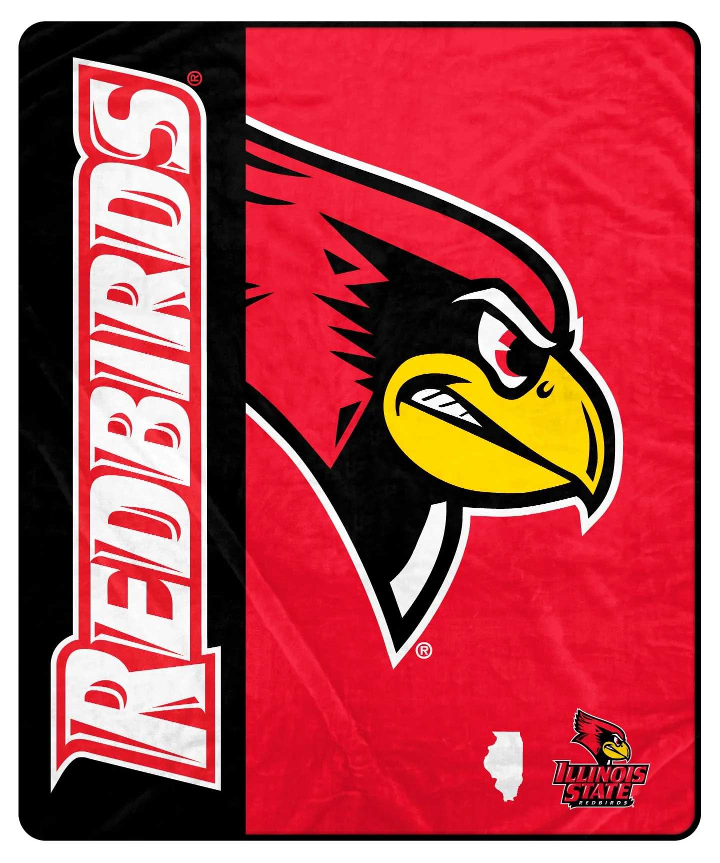 Proformance Home NCAA Illinois State Redbirds Endzone Ultra Soft Tailgate Throw