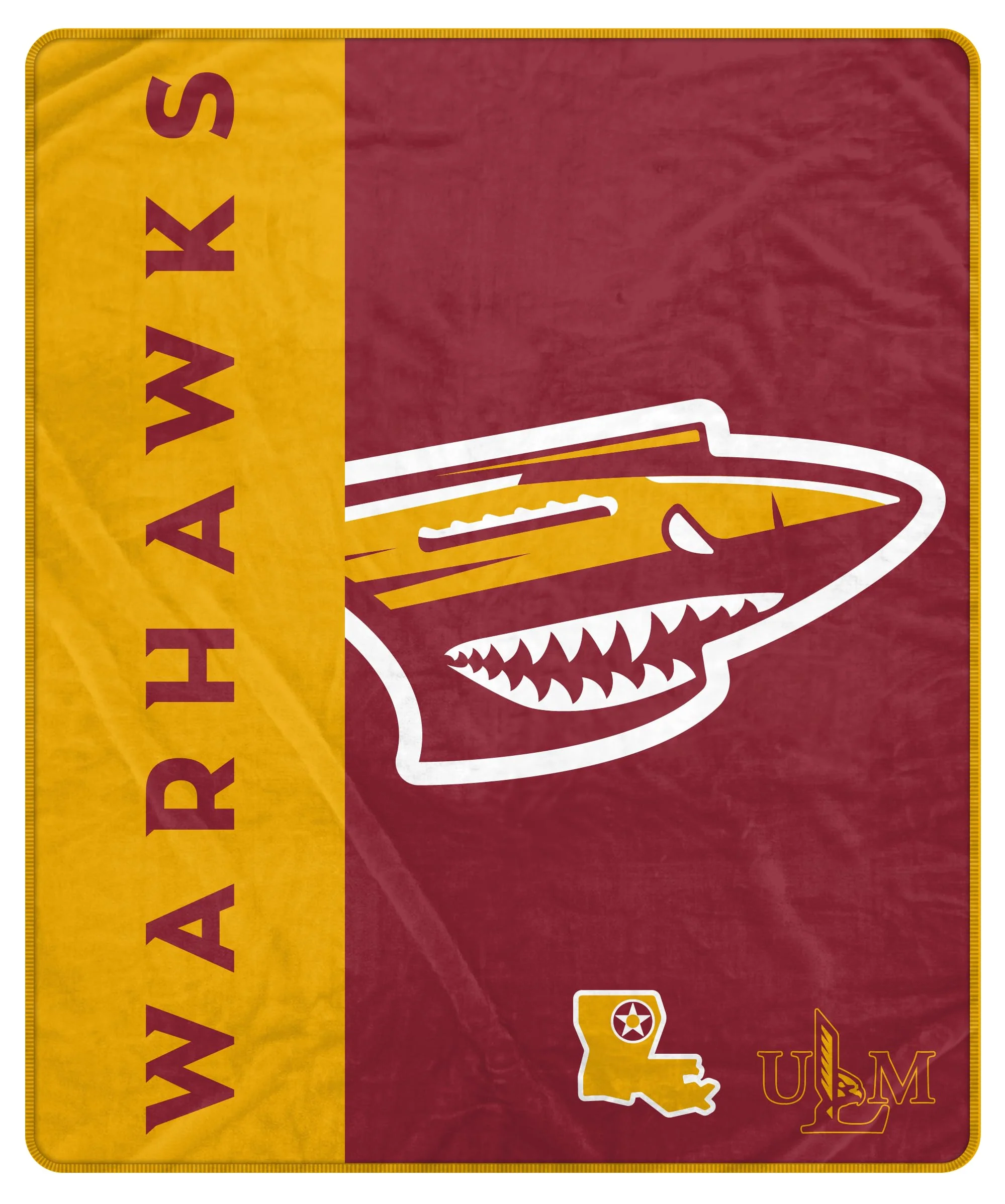 Proformance Home NCAA Louisiana Monroe War Hawks Endzone Ultra Soft Tailgate Throw