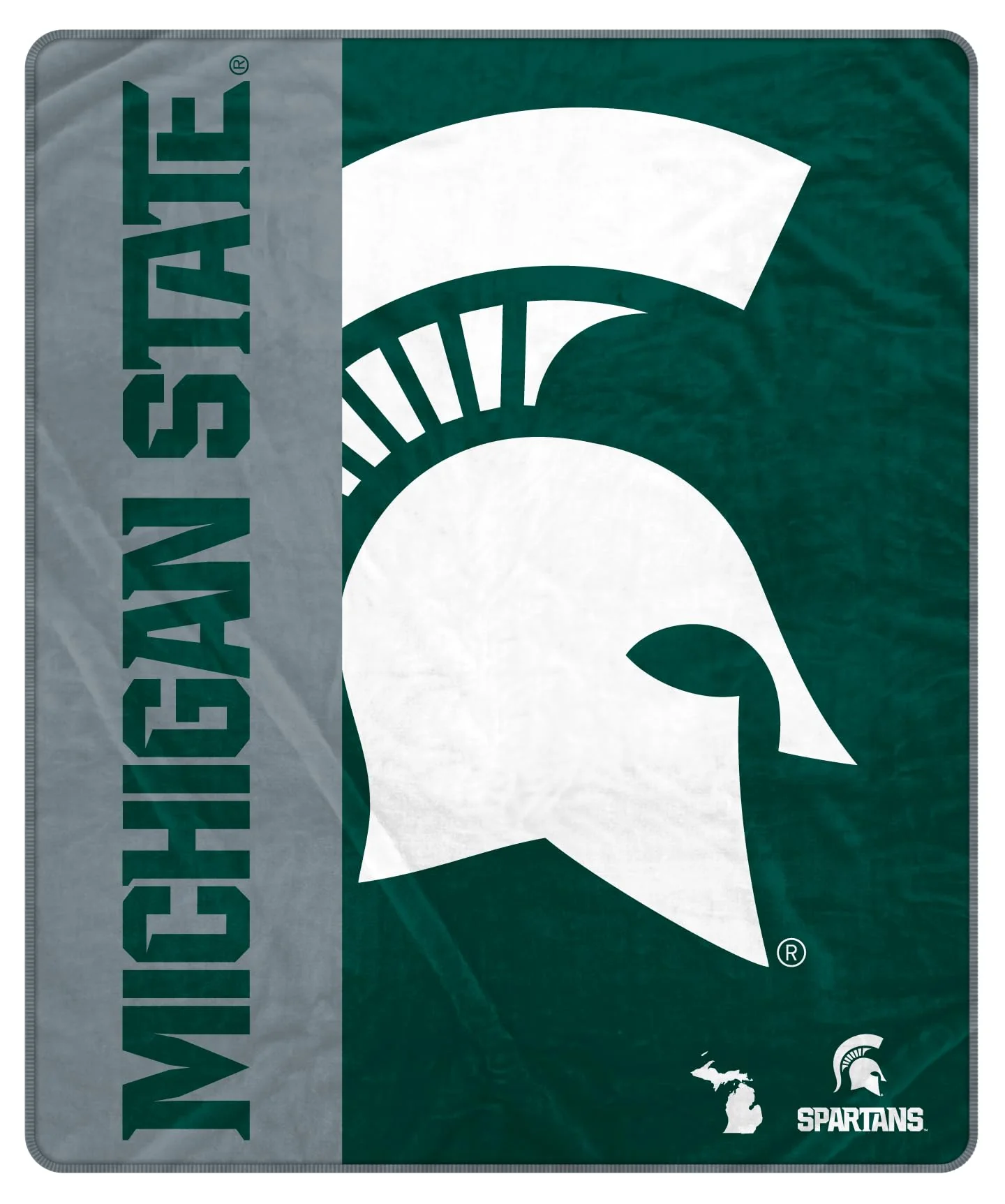 Proformance Home NCAA Michigan St Spartans Endzone Ultra Soft Tailgate Throw