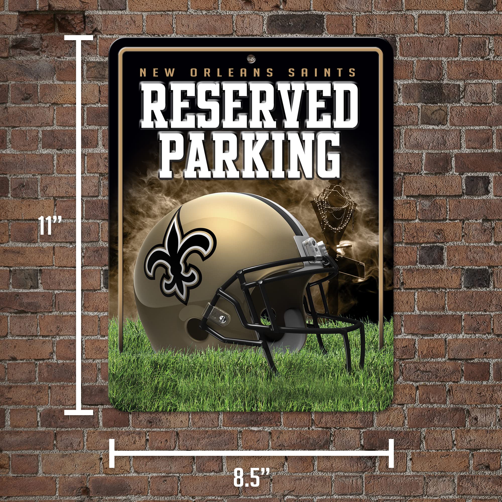 Rico Industries NFL Football Seattle Seahawks 2026 Super Bowl LX Champions 8.5" x 11" Carbon Fiber Metal Parking Sign - Great for Man Cave, Bed Room, Office, Home Décor - Image 3