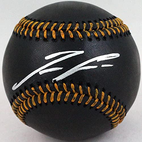 Ronald Acuna Autographed Black Rawlings OML Baseball- Beckett W Silver