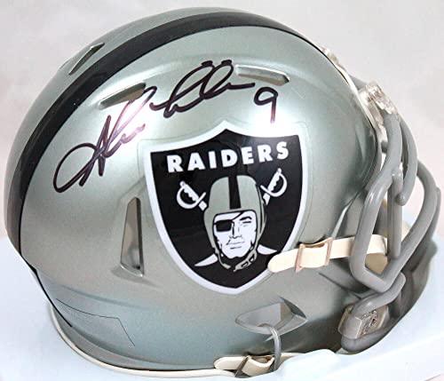 Shane Lechler Autographed Oakland Raiders Flash Speed Mini Helmet-Beckett W Hologram Black
