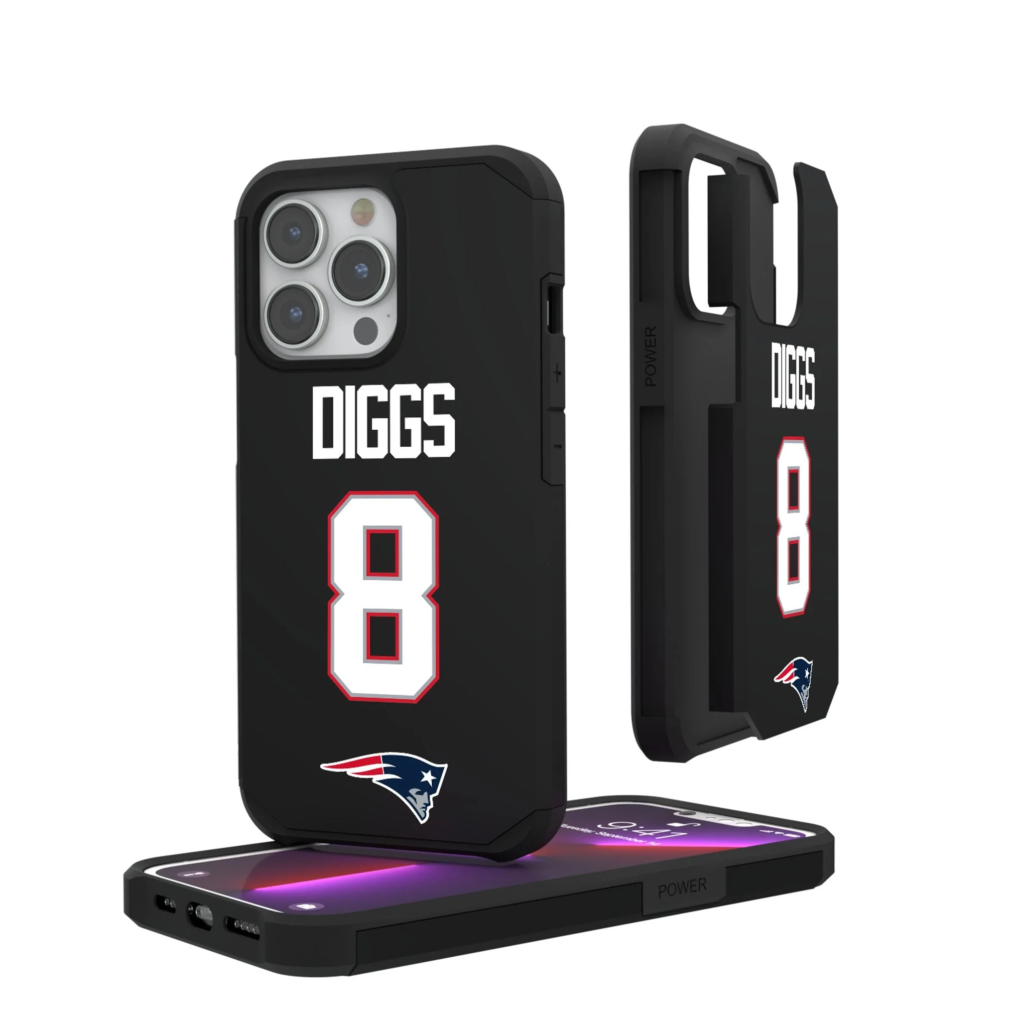 Stefon Diggs New England Patriots 8 Game Tactic Rugged Phone Case for Apple iPhone