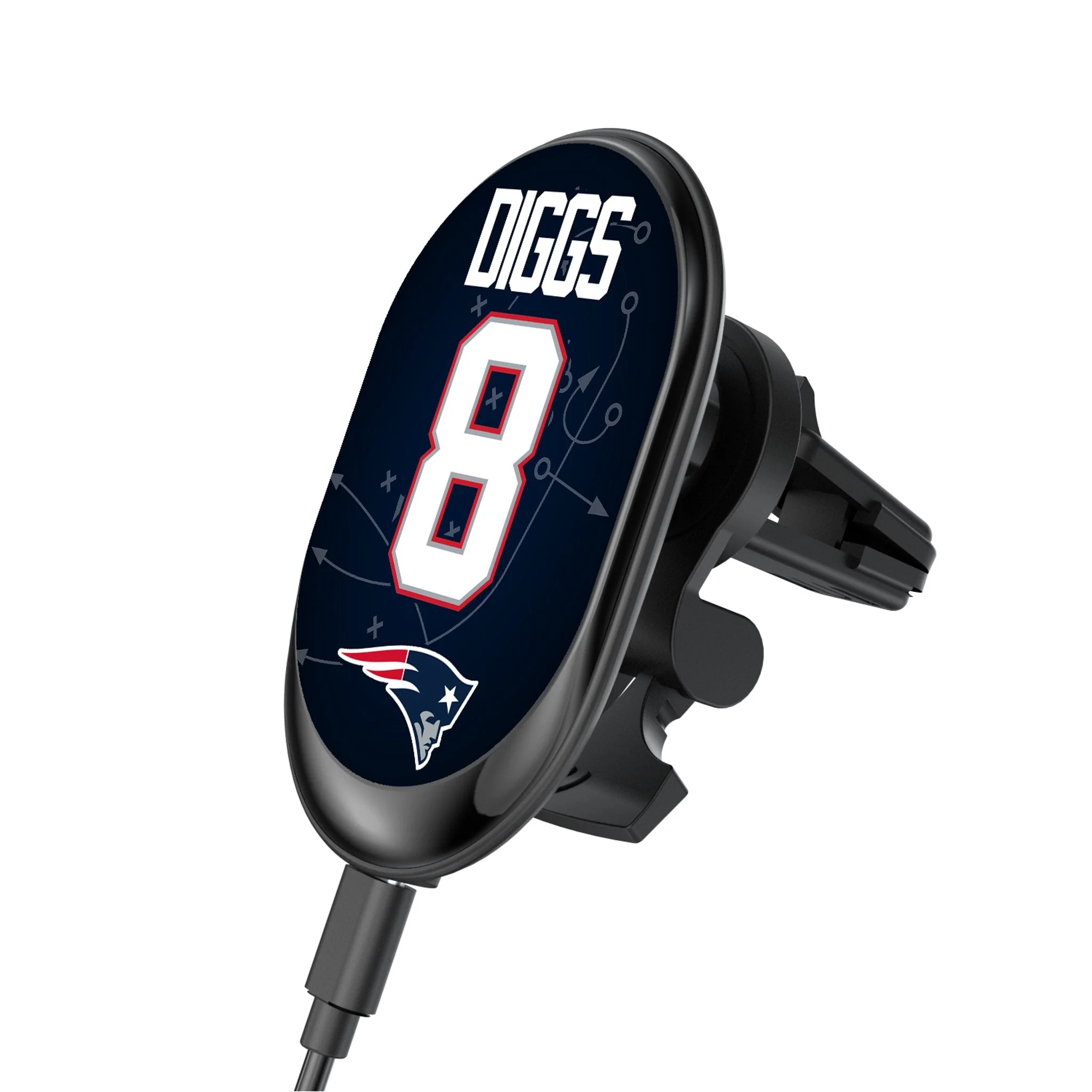 Stefon Diggs New England Patriots 8 Game Tactic Wireless Mag Car Charger