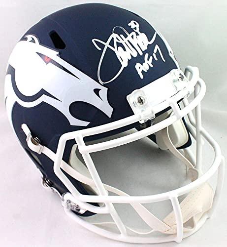 Terrell Davis Autographed Broncos Amp Speed Helmet w HOF- Beckett W Silver