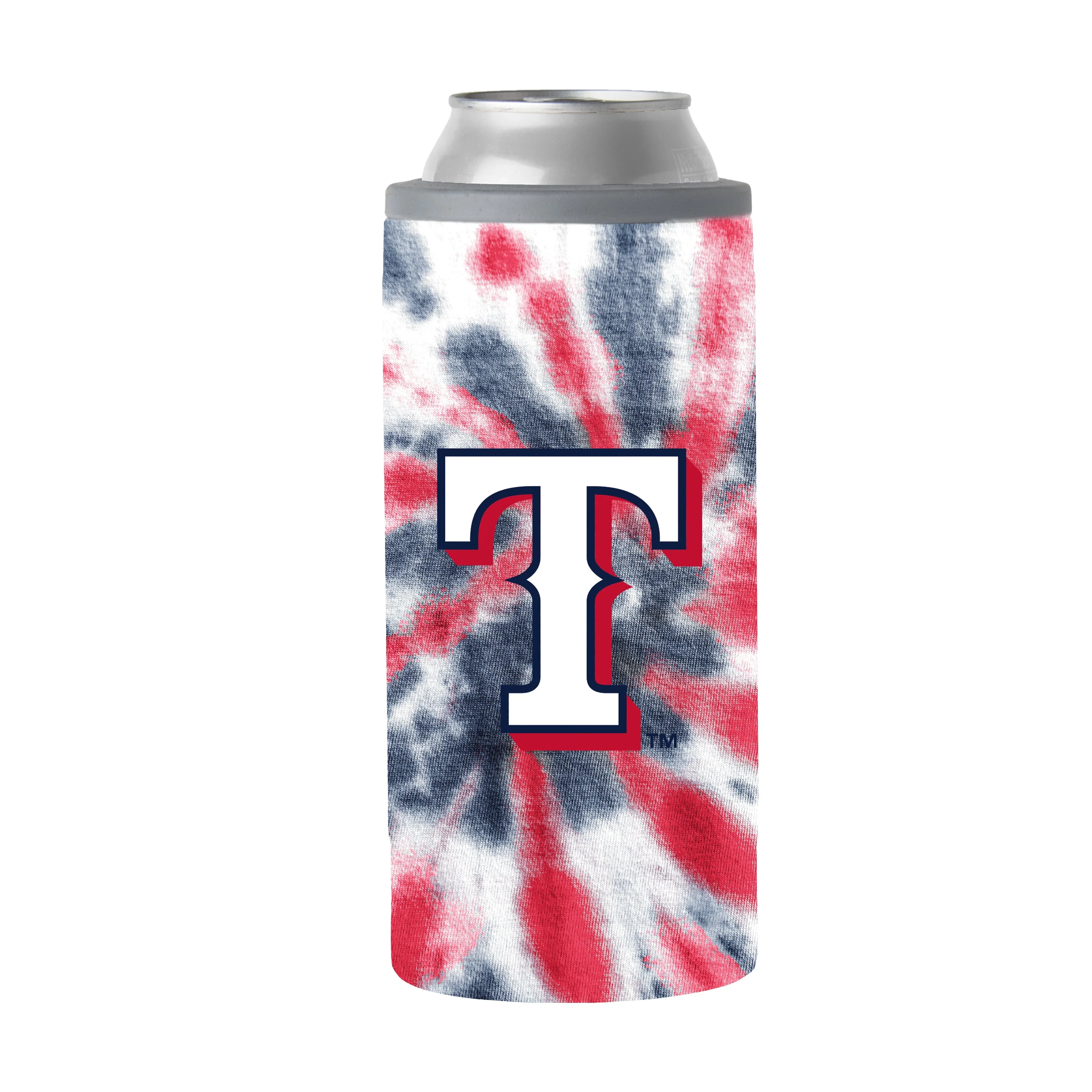 Texas Rangers 12oz Tie Dye Slim Can Coolie