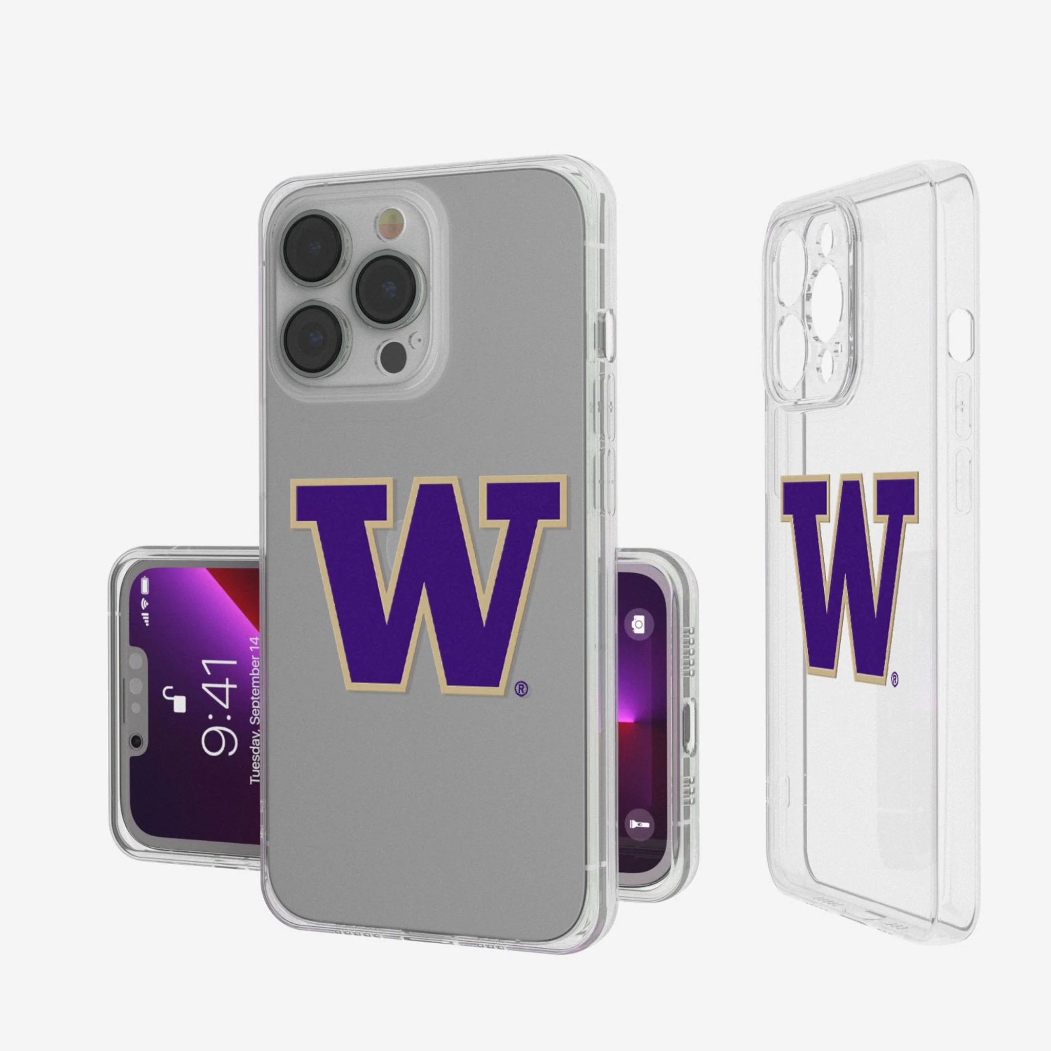 University of Washington Huskies Insignia Clear Phone Case