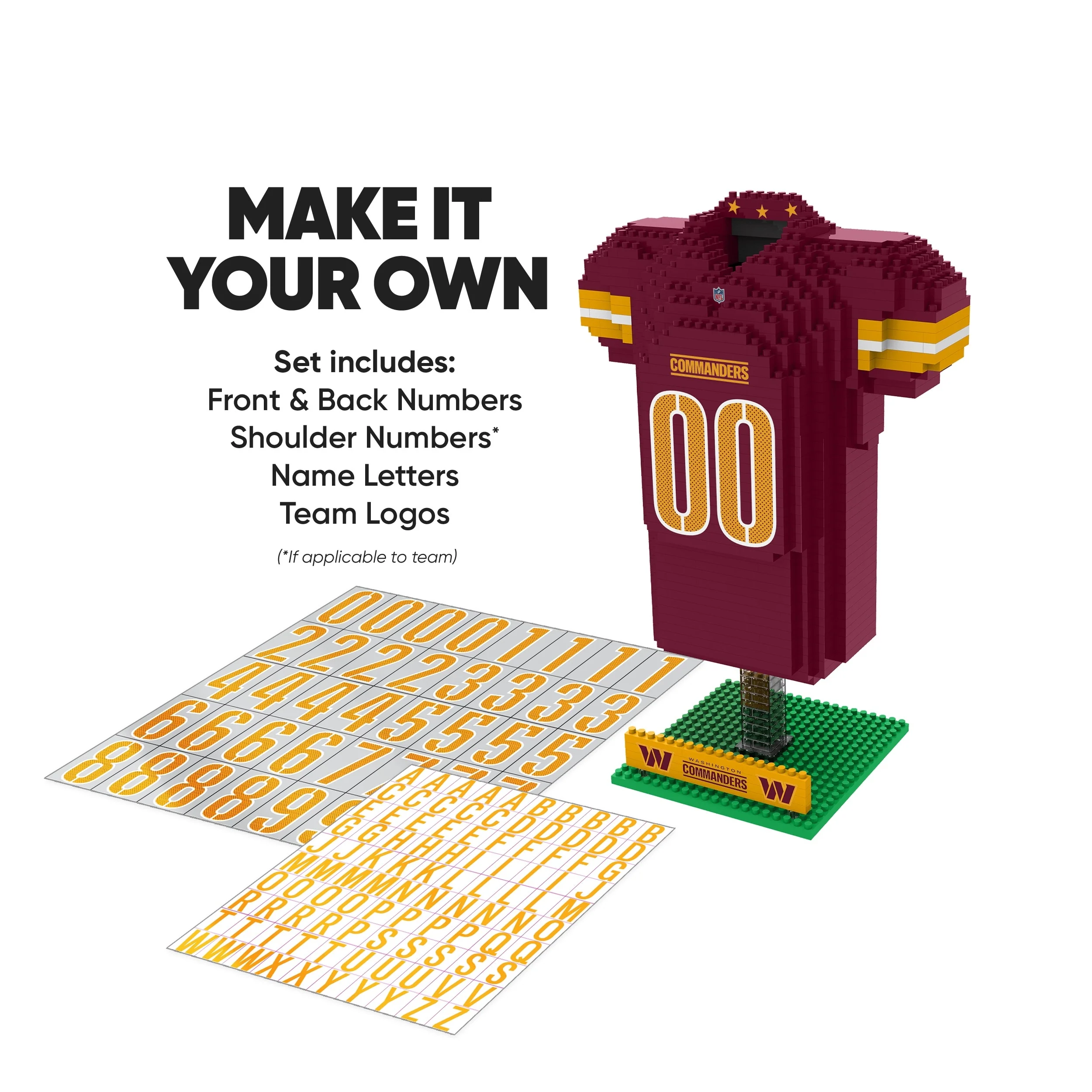 Washington Commanders 3D Jersey Puzzle BRXLZ