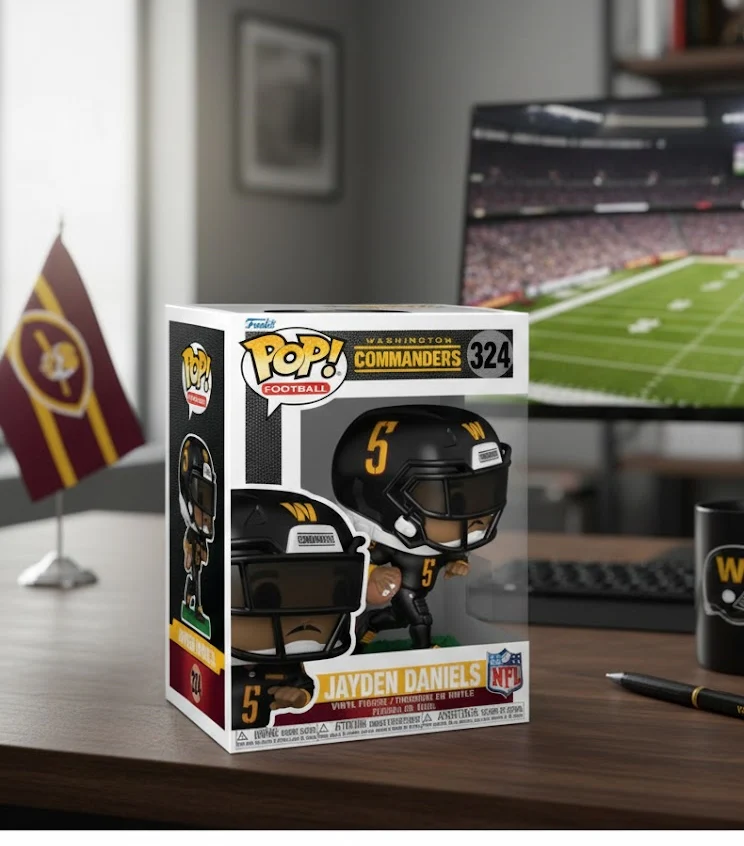 Jayden Daniels Funko Pop #324 - Washington Commanders NFL Debut Rookie Figure