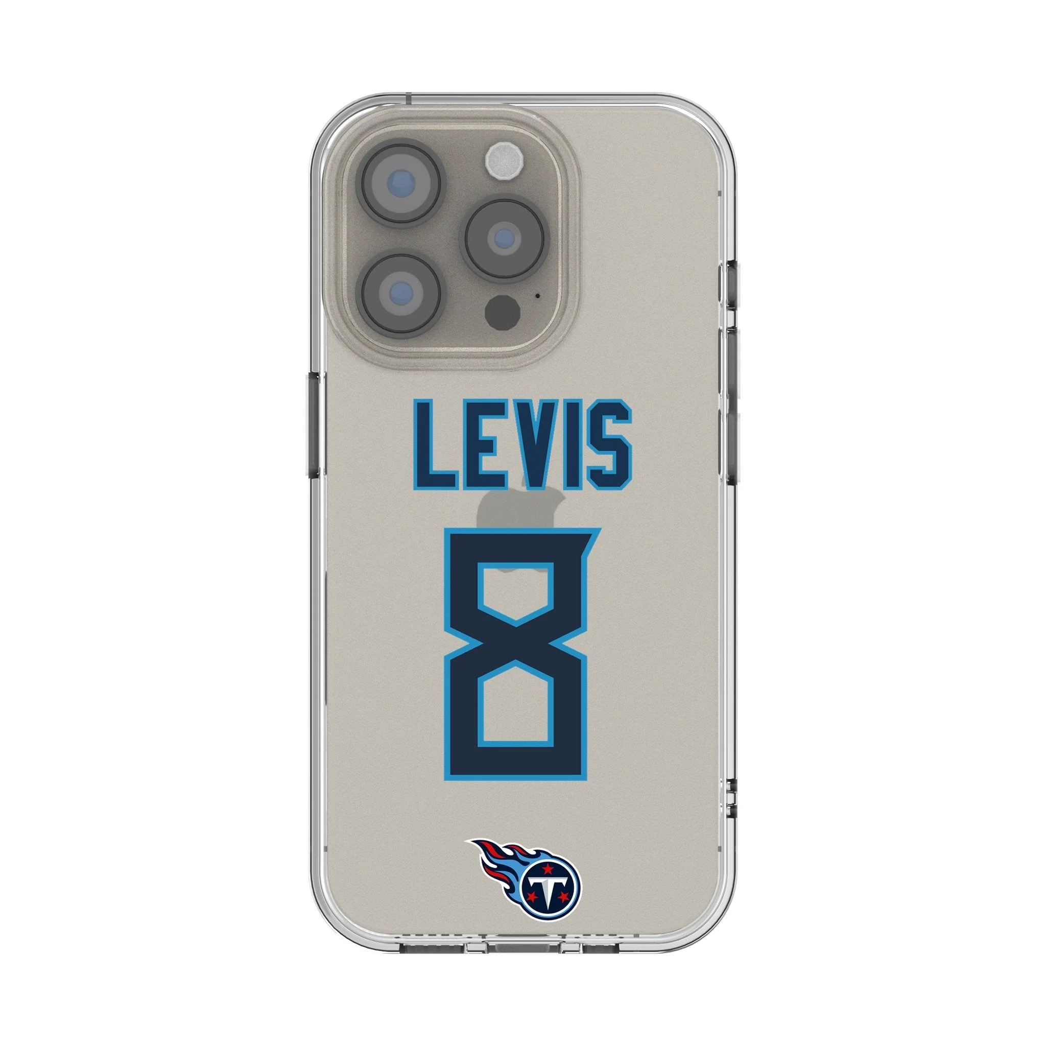 Will Levis Tennessee Titans 8 Game Tactic Clear Phone Case for Apple iPhone
